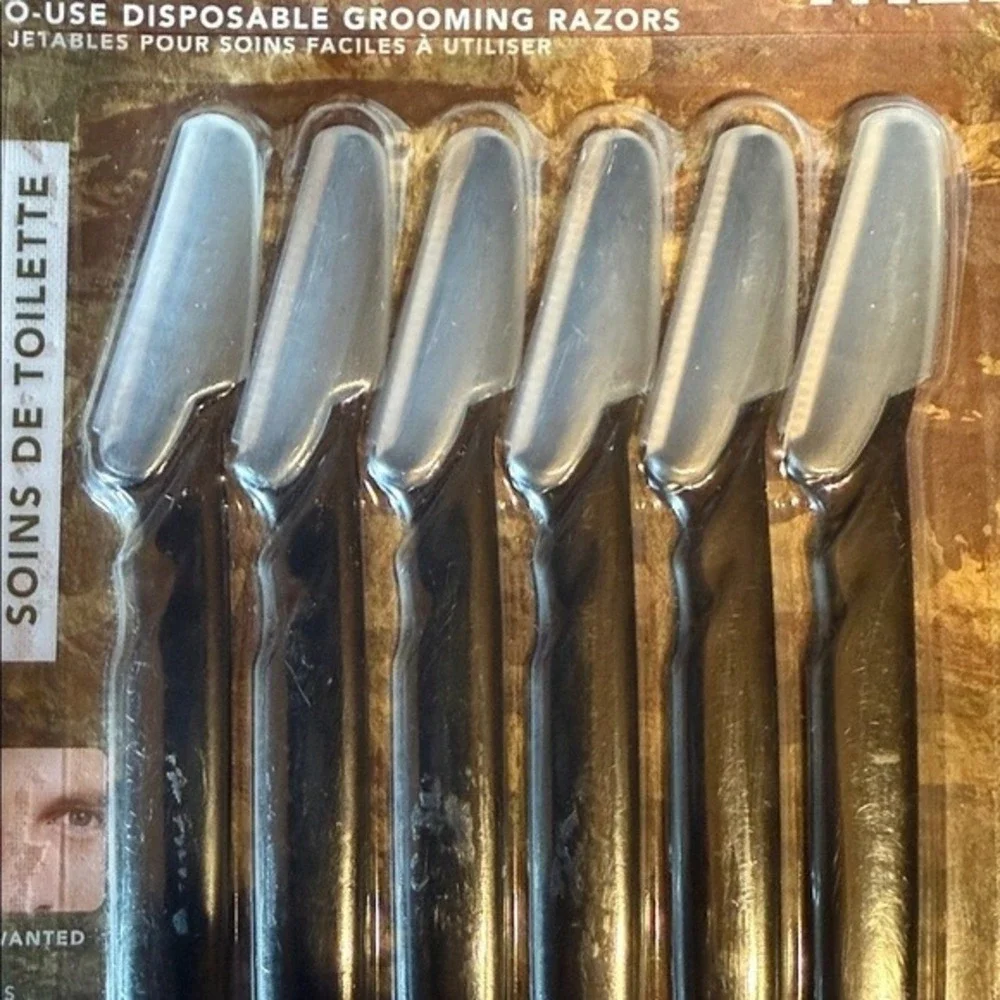 All About Men Touch-Up Razors Men Black Grooming Disposable 6 Count Pack‎